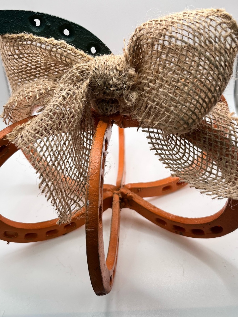 Rustic Horseshoe Pumpkin Metal Art Decor